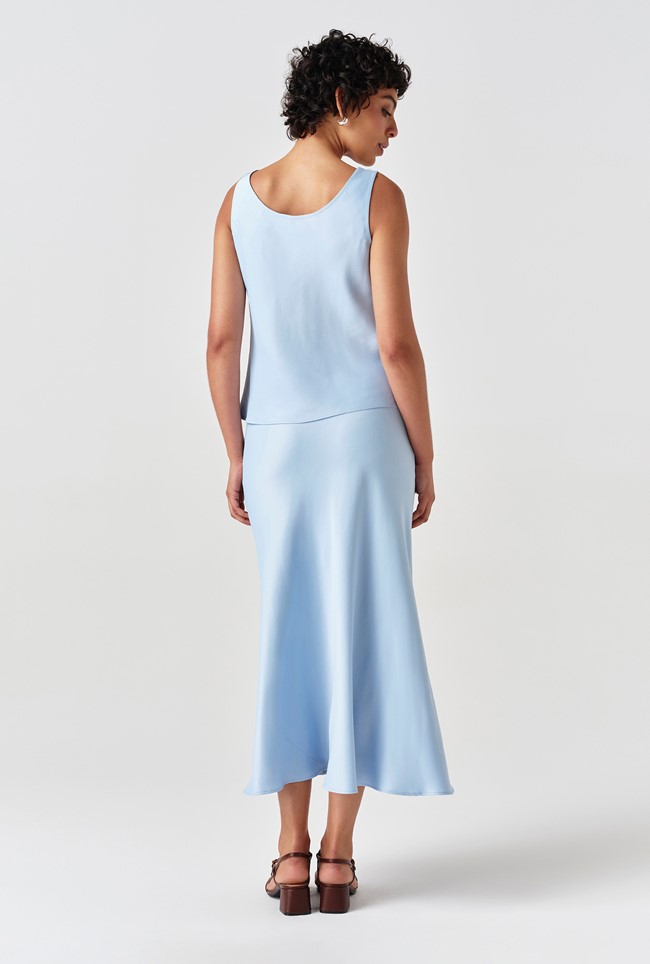 Nyla Cowl Neck Satin Top