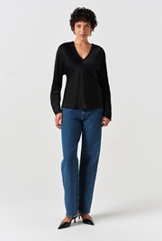 Lucille Long Sleeve Satin Top