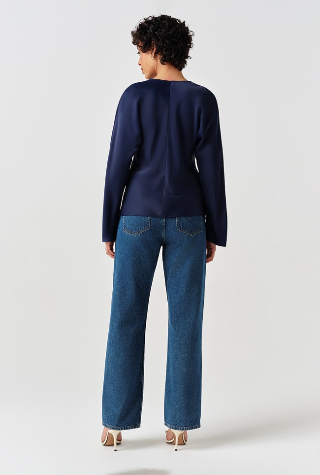 Lucille Long Sleeve Satin Top