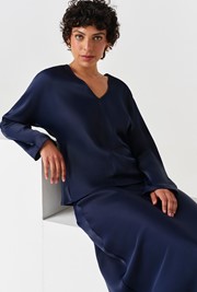 Lucille Long Sleeve Satin Top