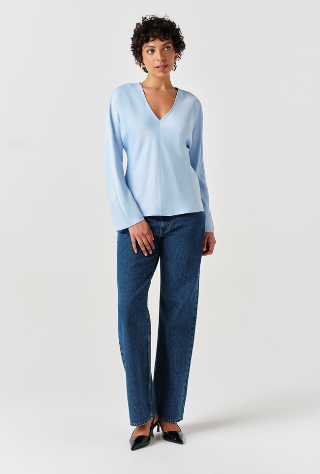 Lucille Long Sleeve Satin Top