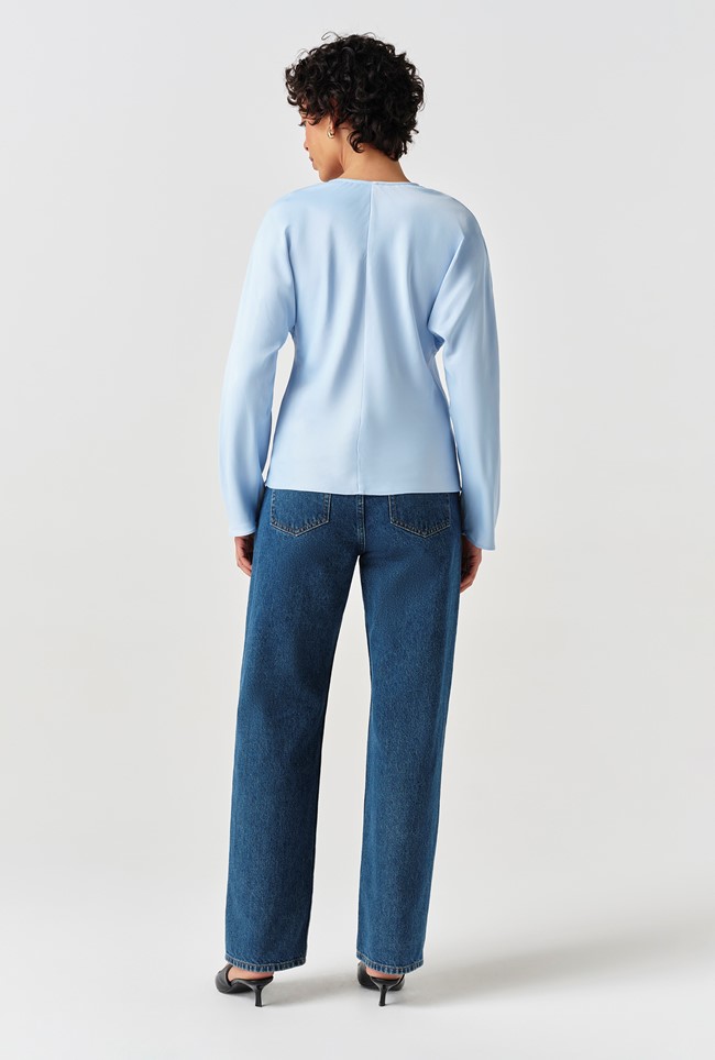 Lucille Long Sleeve Satin Top