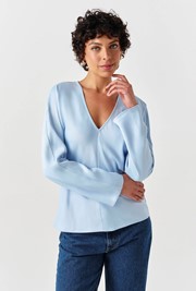 Lucille Long Sleeve Satin Top