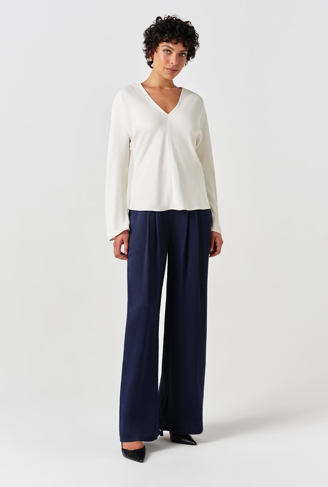 Lucille Long Sleeve Satin Top