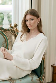 Lucille Long Sleeve Satin Top