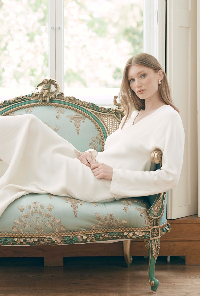 Lucille Long Sleeve Satin Top