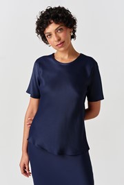 Ria Short Sleeve Satin Top