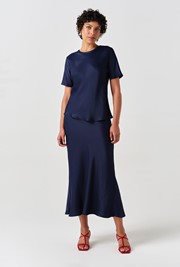 Ria Short Sleeve Satin Top