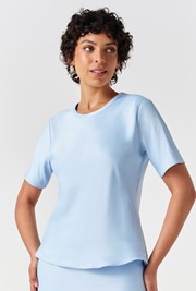 Ria Short Sleeve Satin Top