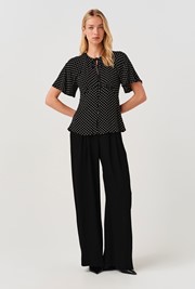 Frida Button Through Crepe Blouse