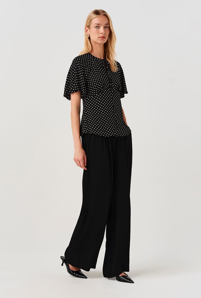 Frida Button Through Crepe Blouse