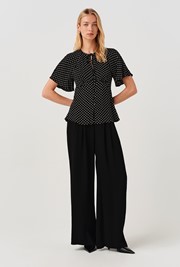 Frida Button Through Crepe Blouse