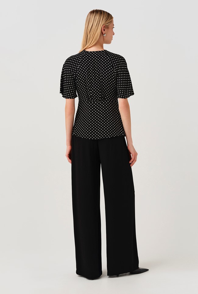 Frida Button Through Crepe Blouse