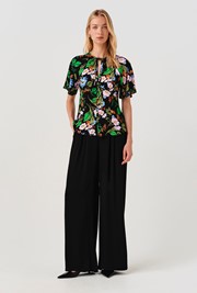 Frida Button Through Crepe Blouse