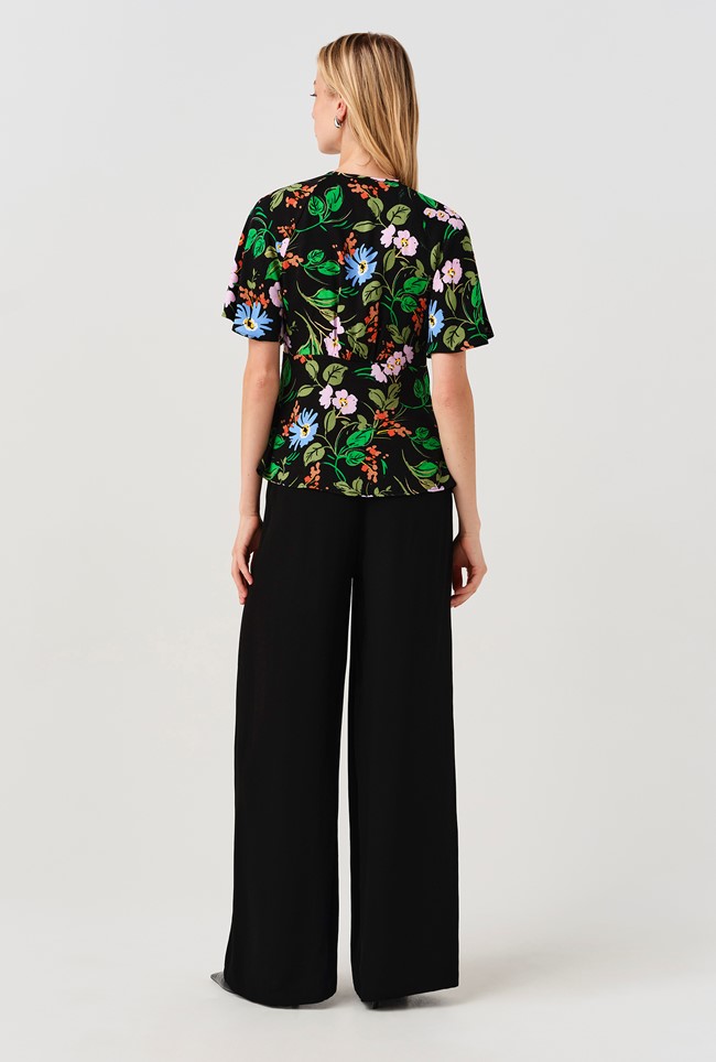 Frida Button Through Crepe Blouse