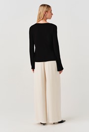 Tyla Cowl Neck Flute Sleeve Top