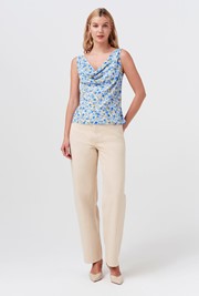 Nyla Cowl Neck Crepe Top