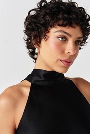Reese High Neck Satin Top