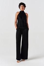 Reese High Neck Satin Top