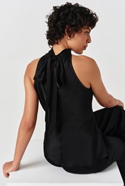 Reese High Neck Satin Top