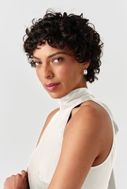 Reese High Neck Satin Top