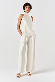 Reese High Neck Satin Top