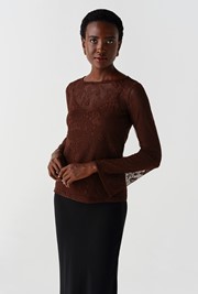 Lindsay Lace Long Sleeve Top