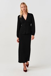 Edina V-Neck Button Through Blouse