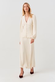 Edina V-Neck Button Through Blouse