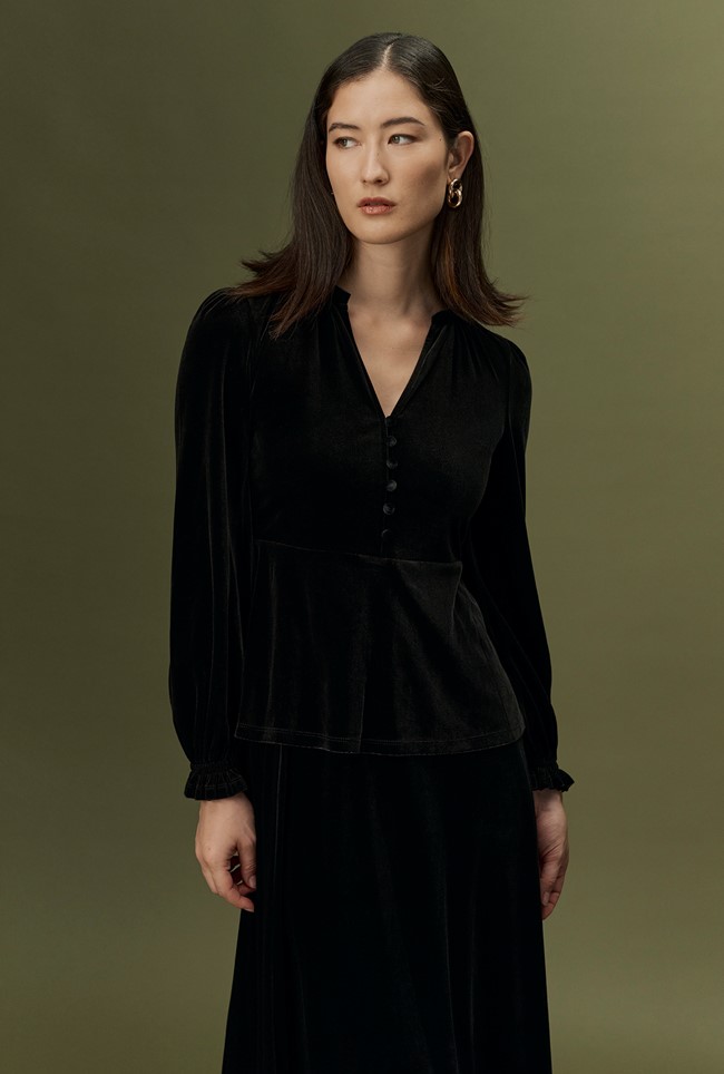 Orla Velvet Long Sleeve Top