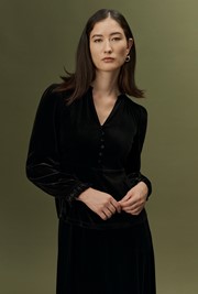Orla Velvet Long Sleeve Top