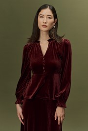 Orla Velvet Long Sleeve Top