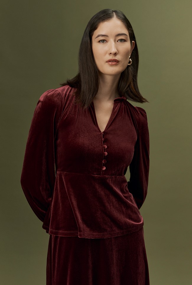 Orla Velvet Long Sleeve Top