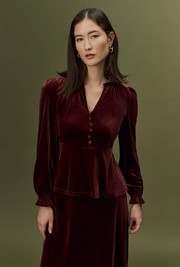Orla Velvet Long Sleeve Top