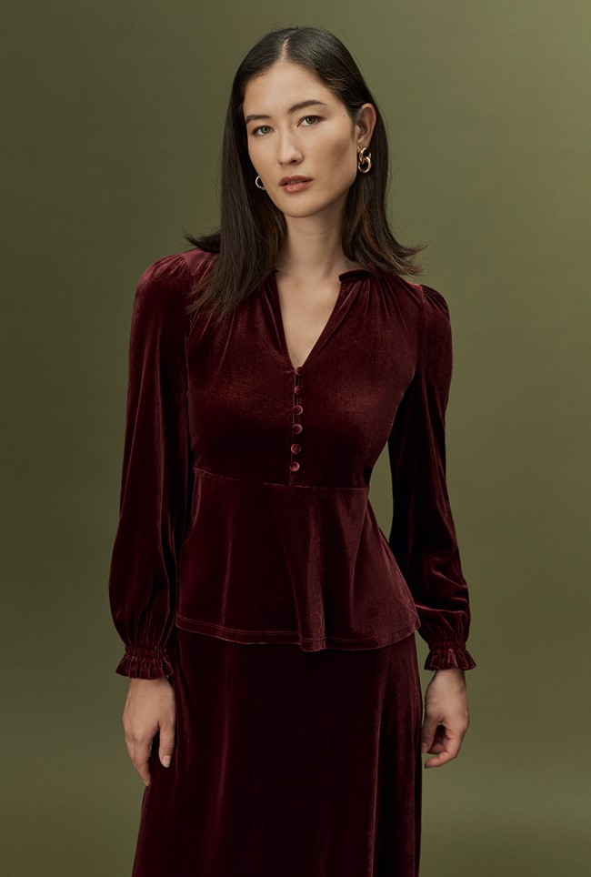 Orla Velvet Long Sleeve Top