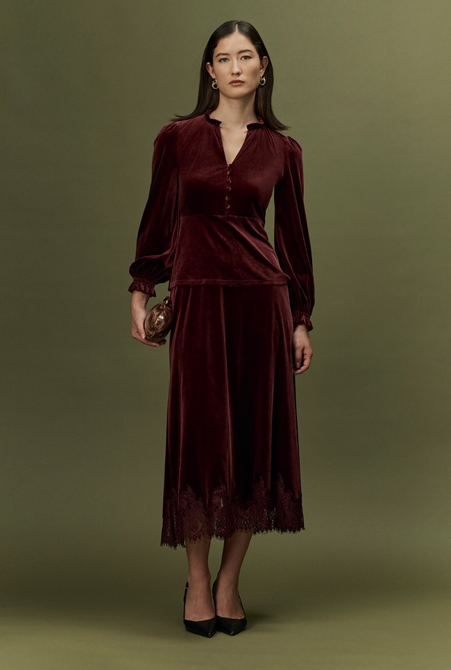 Orla Velvet Long Sleeve Top