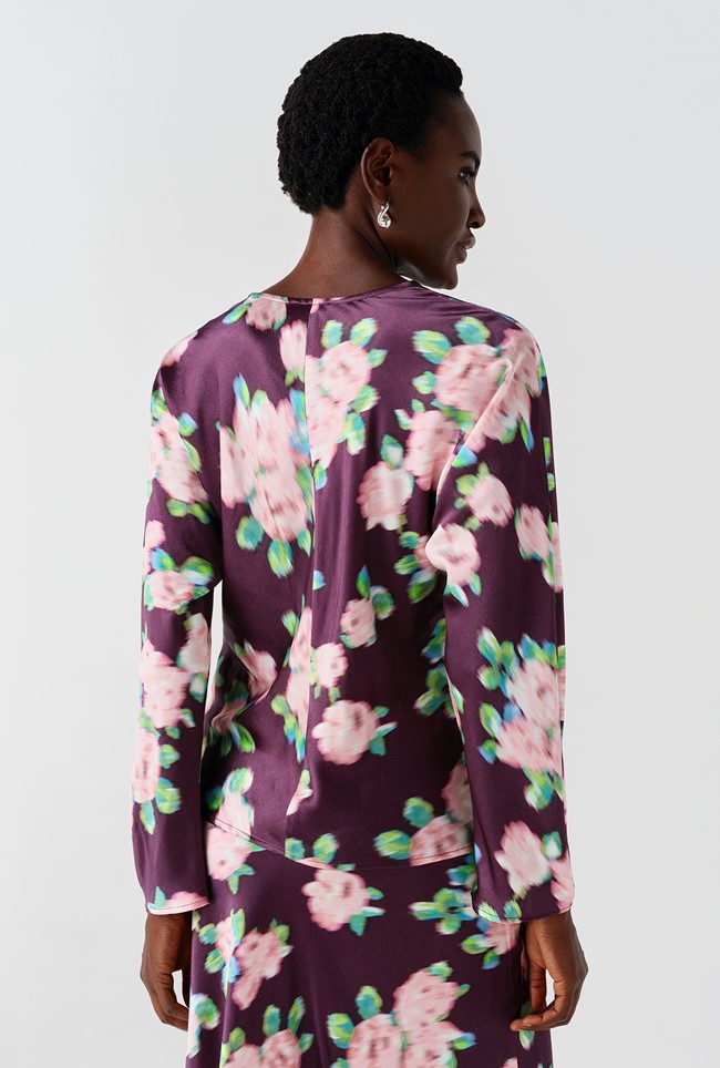 Lucille Long Sleeve Satin Top