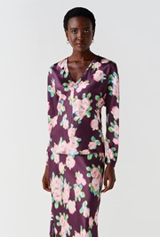Lucille Long Sleeve Satin Top