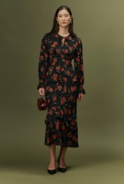 Clara Floral Button Through Crepe Blouse