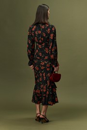 Clara Floral Button Through Crepe Blouse
