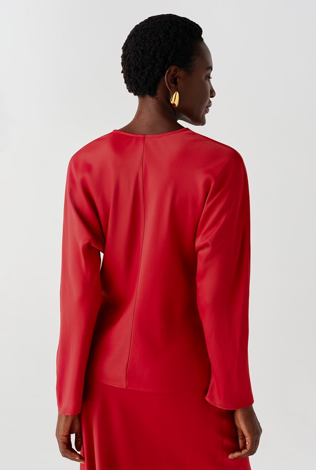 Lucille Long Sleeve Satin Top