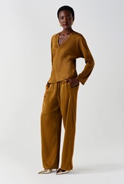 Lucille Long Sleeve Satin Top