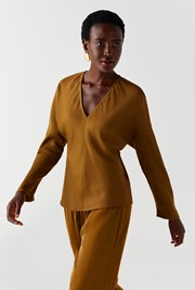 Lucille Long Sleeve Satin Top