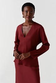Lucille Long Sleeve Satin Top