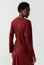 Lucille Long Sleeve Satin Top