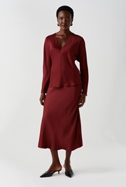 Lucille Long Sleeve Satin Top