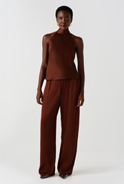 Reese High Neck Satin Top