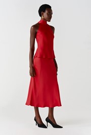 Reese High Neck Satin Top