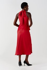 Reese High Neck Satin Top