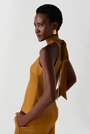 Reese High Neck Satin Top